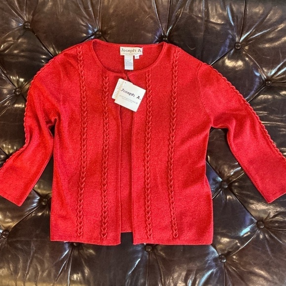 Joseph A. Red silk sweater , New with tags - Picture 4 of 5